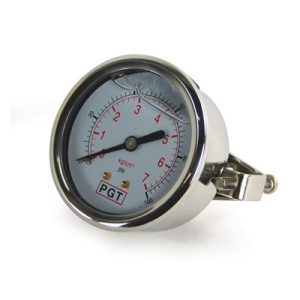 PG-100-P, Gauge, 0-100, Panel Mt, Glycerine Filled, GAUGE-PM-100