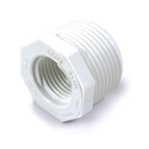 PVC0503TTB, PVC Bushing, 1/2 Mipt x 3/8 Fipt, 439-073