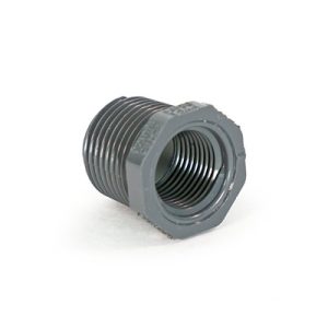 PVC0503TTB-80S, 1/2 MNPT x 3/8 FNPT Red Bush Sch 80, 839-073s