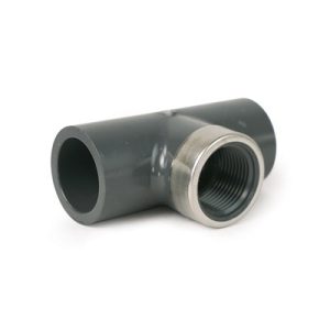 PVC070707SSFT-80S-SR, PVC Tee 3/4" SxTxS Female Branch Stl Rnf, 802-007SRS