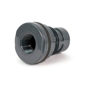 PVC10BF-FXF, PVC Bulkhead Fitting, 1 FxF, 8172-010