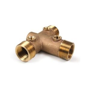 TC125M-C, Cast Cross, 1-1/4x1x3 w/1 Drain Tap, TC-125